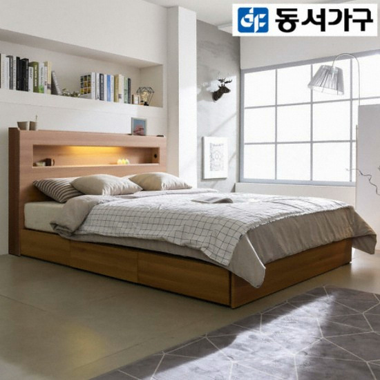 동서가구 안다르 3서랍 수납 LED침대 SS (7존독립스프링)