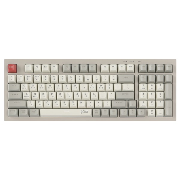 지클릭커 OFFICEPRO WK50 사일런스 M RGB 무소음 방수 무선 블루투스 98 (Retro Cappuccino)_이미지