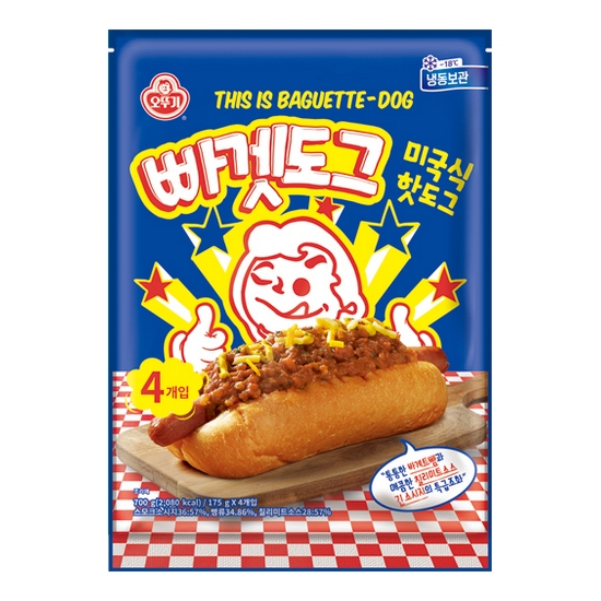 오뚜기 빠겟도그 미국식 핫도그 4개입 700g (2개)_이미지
