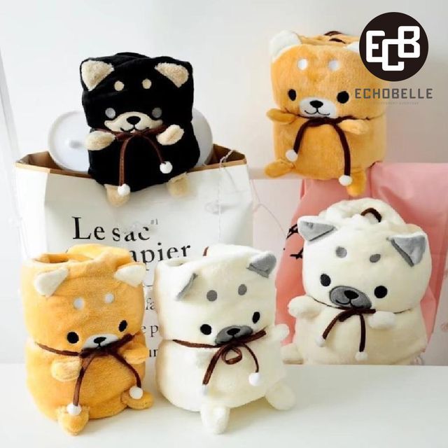 시바견 캐릭터 무릎담요