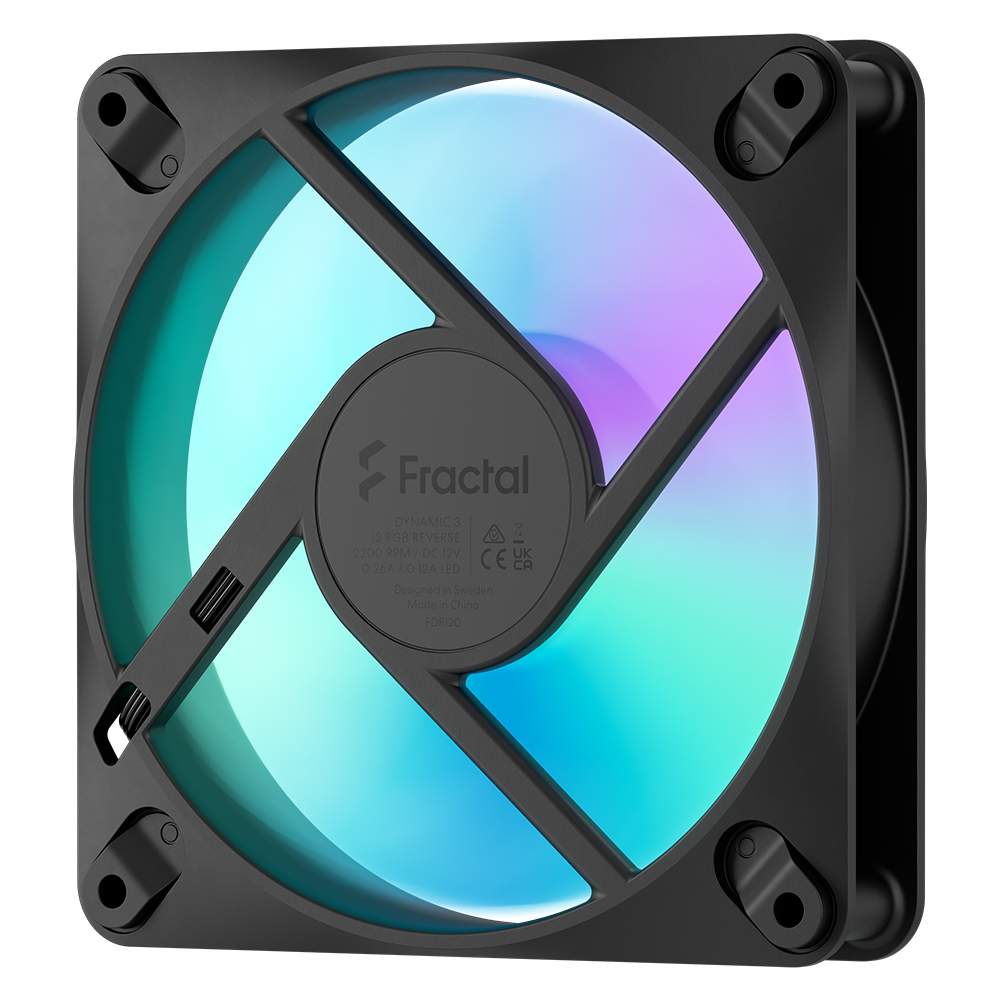 Fractal Design Dynamic3 12 리버스 RGB (블랙)_이미지