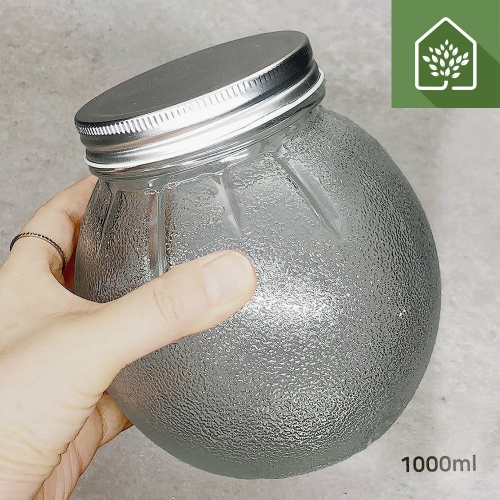 미르 리빙 엠글라스 레몬 1000ml 밀폐병 잼병 수제청병_이미지