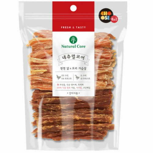 네츄럴코어 천연 닭+오리 가슴살 180g (1개)_이미지