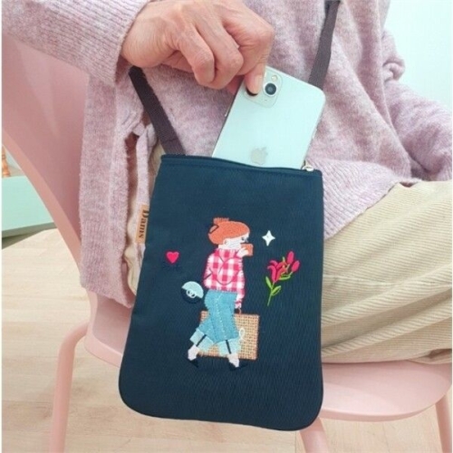 니치브릿지 파리 코코 우먼 자수 4종 가벼운 핸드폰 여권 크로스_9845916_이미지