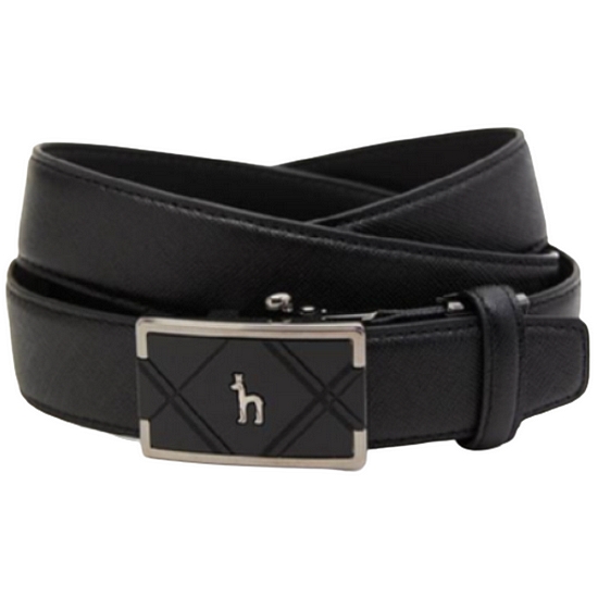 가죽 퀼팅 퍼피로고 버클 자동벨트 HJBE1F253BK