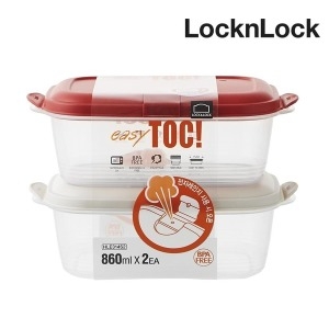 이지톡 860ml 2P 세트 전자레인지 용기 냉동 밥 보관