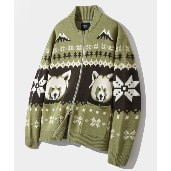 에센셜 디미트리 블랙 DIMITRI BLACK 2WAY 헤비웨이트 노르딕 가디건_올리브 DBD9KC02OL 307922 3 XL_이미지