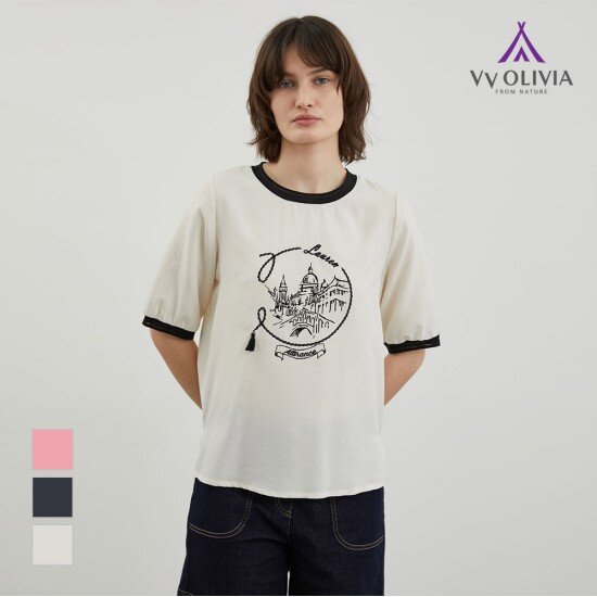 올리비아로렌 Lauren 수술 티셔츠 VVCAS4M3461_이미지