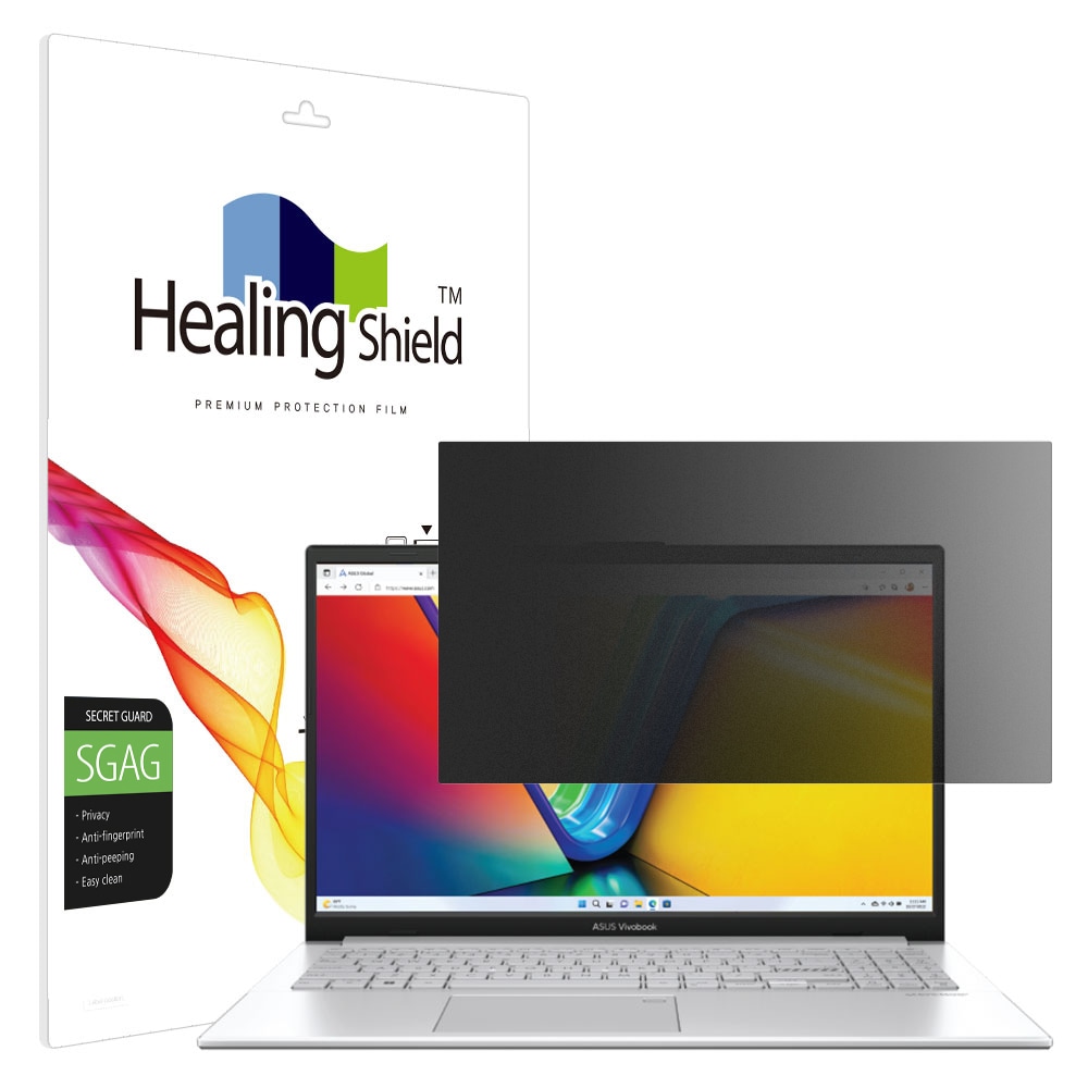폰트리 힐링쉴드 ASUS 비보북 고 15 OLED E1504F 프라이버시 저반사 사생활 보호필름_이미지