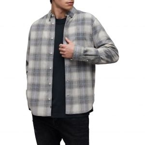 올세인츠 AllSaints Galdana 체크 무늬 코듀로이 버튼업 셔츠 379317_이미지