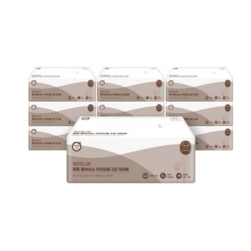 깨끗한나라 톡톡 뽑아쓰는 키친타월 3겹 100매이미지입니다. 누르면 해당 게시물로 새창이동합니다.