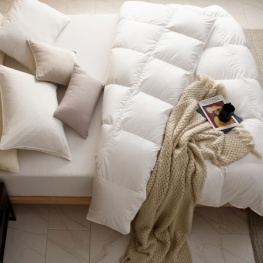 폭스베딩 고중량 한파용 먼지없는 시베리안 구스이불+초극세사 알러지케어 이불커버 (퀸 Q)_이미지