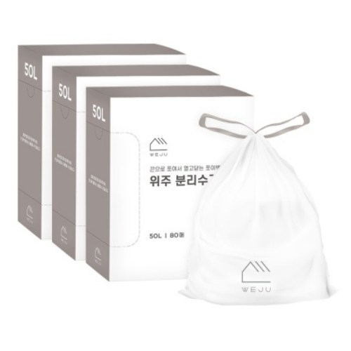 아이에스컴퍼니 위주 쪼이백 분리수거 비닐봉투 50L (240매)