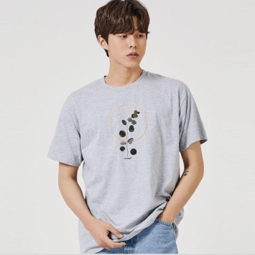 유칼립투스 식물 데일리 그래픽 캐쥬얼 반팔티 W7EBB4B