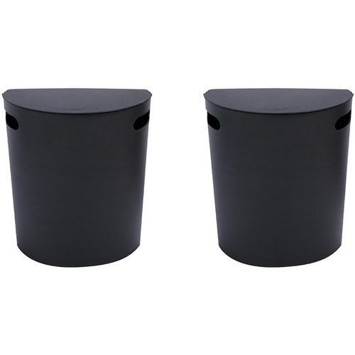 엔플라스틱 ㅤ듀얼 벽걸이 휴지통 (2개)_이미지