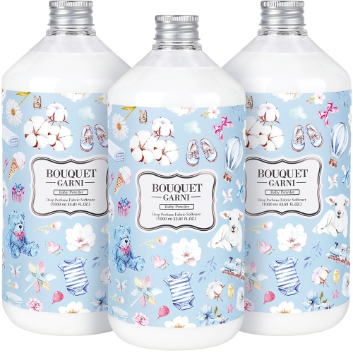 부케가르니 딥퍼퓸 섬유유연제 베이비파우더 1000ml 3개 (3개)