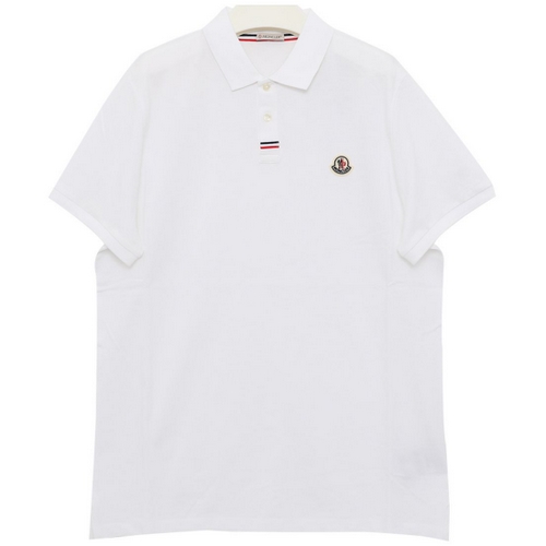 몽클레르 로고 패치 폴로 반팔 티셔츠 8A00029 899UR (001, 화이트)_이미지