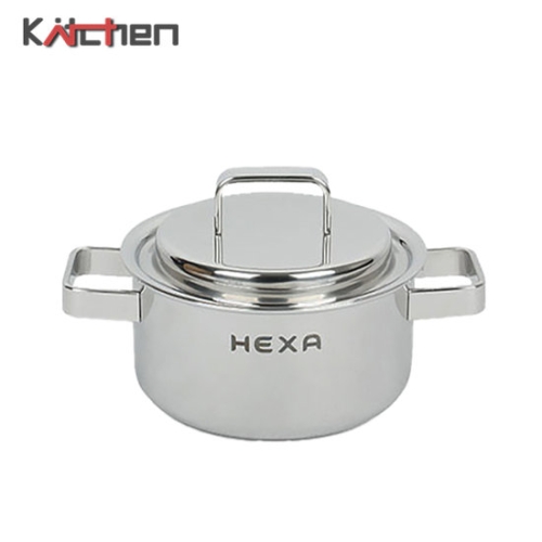 키친아트 통5중 헥사 IH 무연마제 양수냄비 (20cm)
