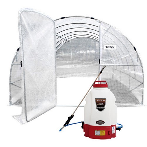 페리코 조립식 도어형 비닐하우스 FPD-632AV + 리벤토 충전분무기 RVN-2020
