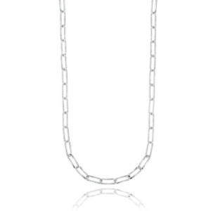 로이드 실버 컷팅 클립 체인 목걸이 LLNS24217S