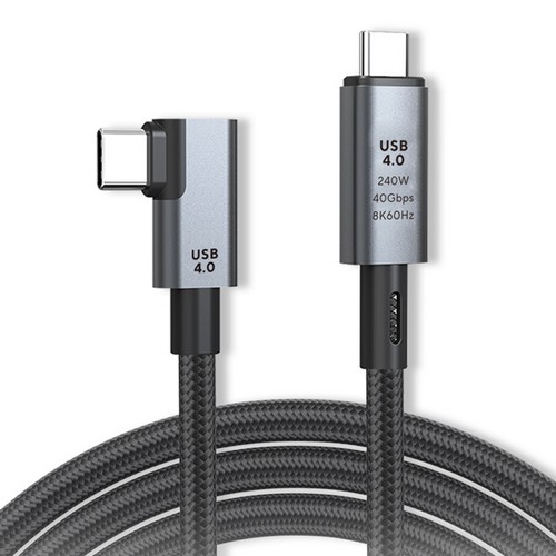 엠비에프 썬더볼트4 40Gbps PD C to C타입 240W ㄱ자형 케이블 MBF-U40R-05 (0.5m)