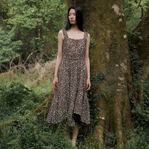 쥬크 레오퍼드 패턴 민소매 썸머 원피스_Z252MSE028