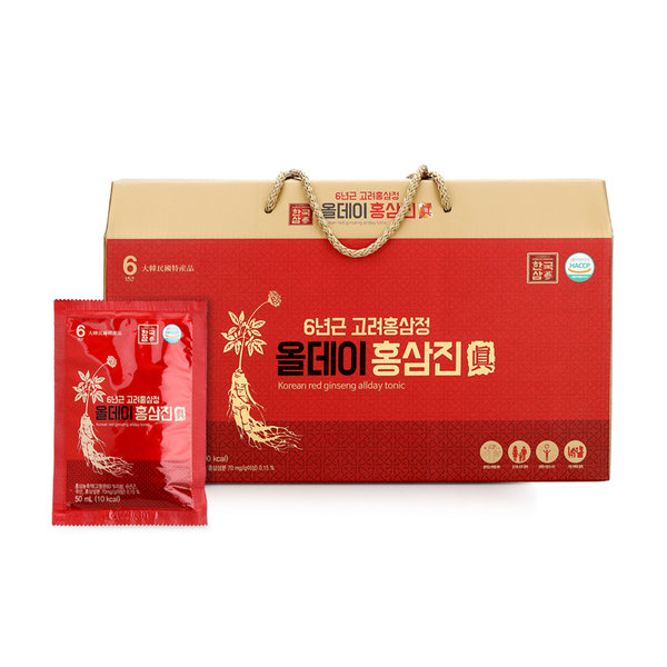 한국삼 6년근 고려홍삼정 올데이 홍삼진 50ml 30포 (1개)_이미지