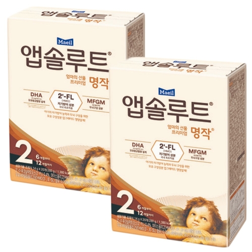매일유업 앱솔루트 명작 2FL 2단계 스틱 20개입이미지입니다. 누르면 해당 게시물로 새창이동합니다.