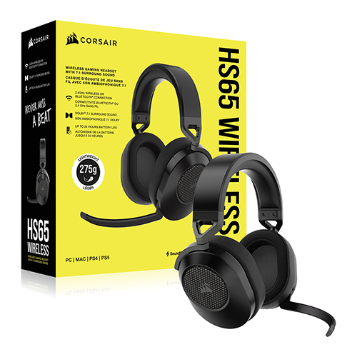 CORSAIR HS65 무선 7.1채널 게이밍 헤드셋 (블랙, 정품)_이미지