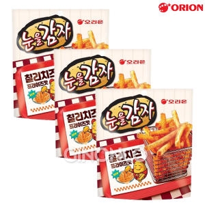오리온 눈을감자 칠리치즈 프라이즈맛 96g (3개)