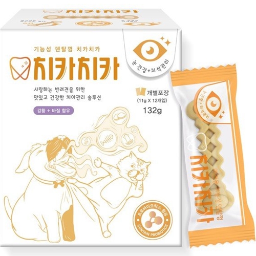 네츄럴랩 ㅤ치카치카 덴탈껌 눈 건강 12P 132g (2개)_이미지