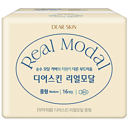 깨끗한나라 디어스킨 리얼모달 중형 16개 (6팩(96개))