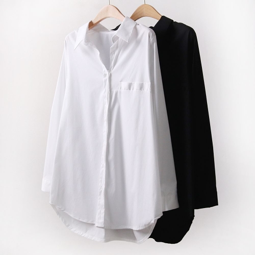 빅사이즈사랑해요 A383L508 언발라운드스판롱남방 IR