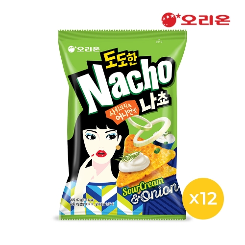 오리온 도도한 나쵸 사워크림&어니언 92g (12개)_이미지