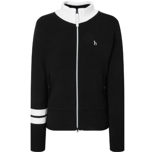 헤지스골프 울혼방 니트 방풍 집업 HWSW5D719BK_이미지