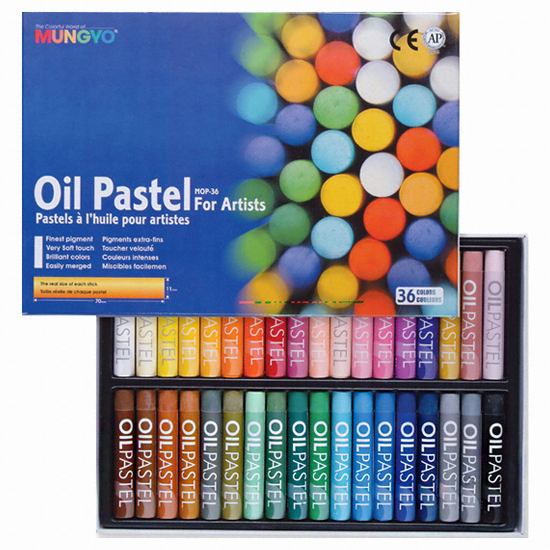 문교 원형 오일파스텔 (36색)