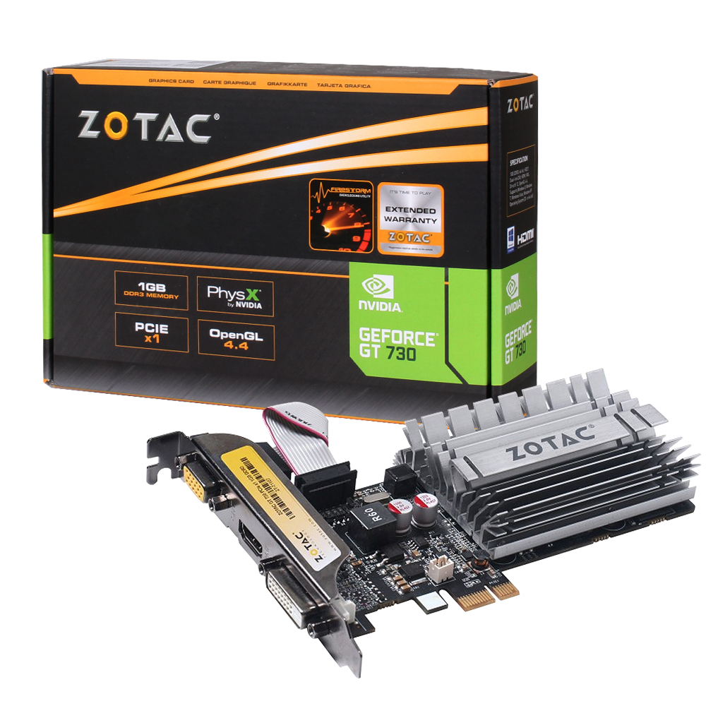 ZOTAC 지포스 GT730 D3 1GB 무소음 PCI-E 1배속_이미지