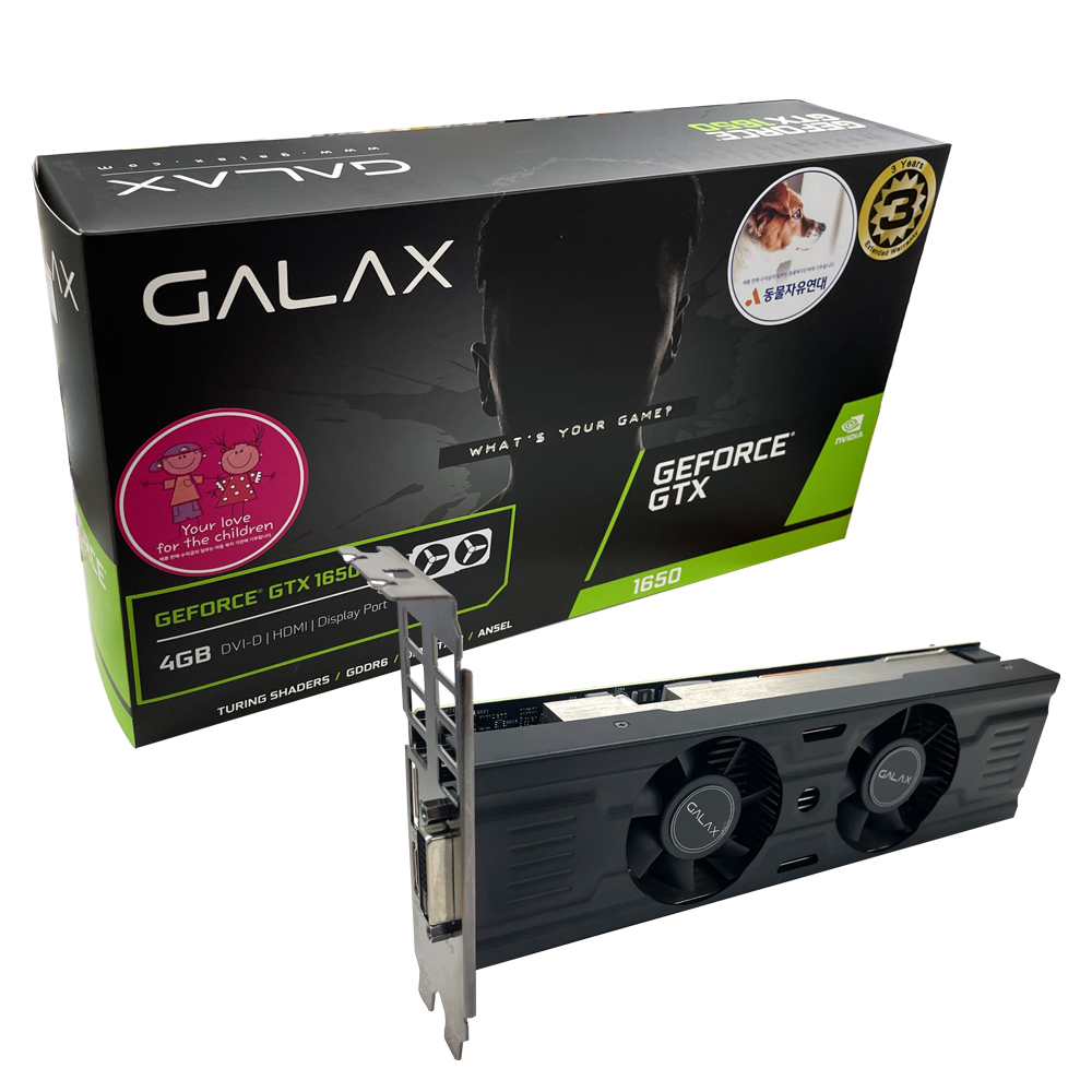 갤럭시 GALAX 지포스 GTX 1650 V2 D6 4GB LP_이미지