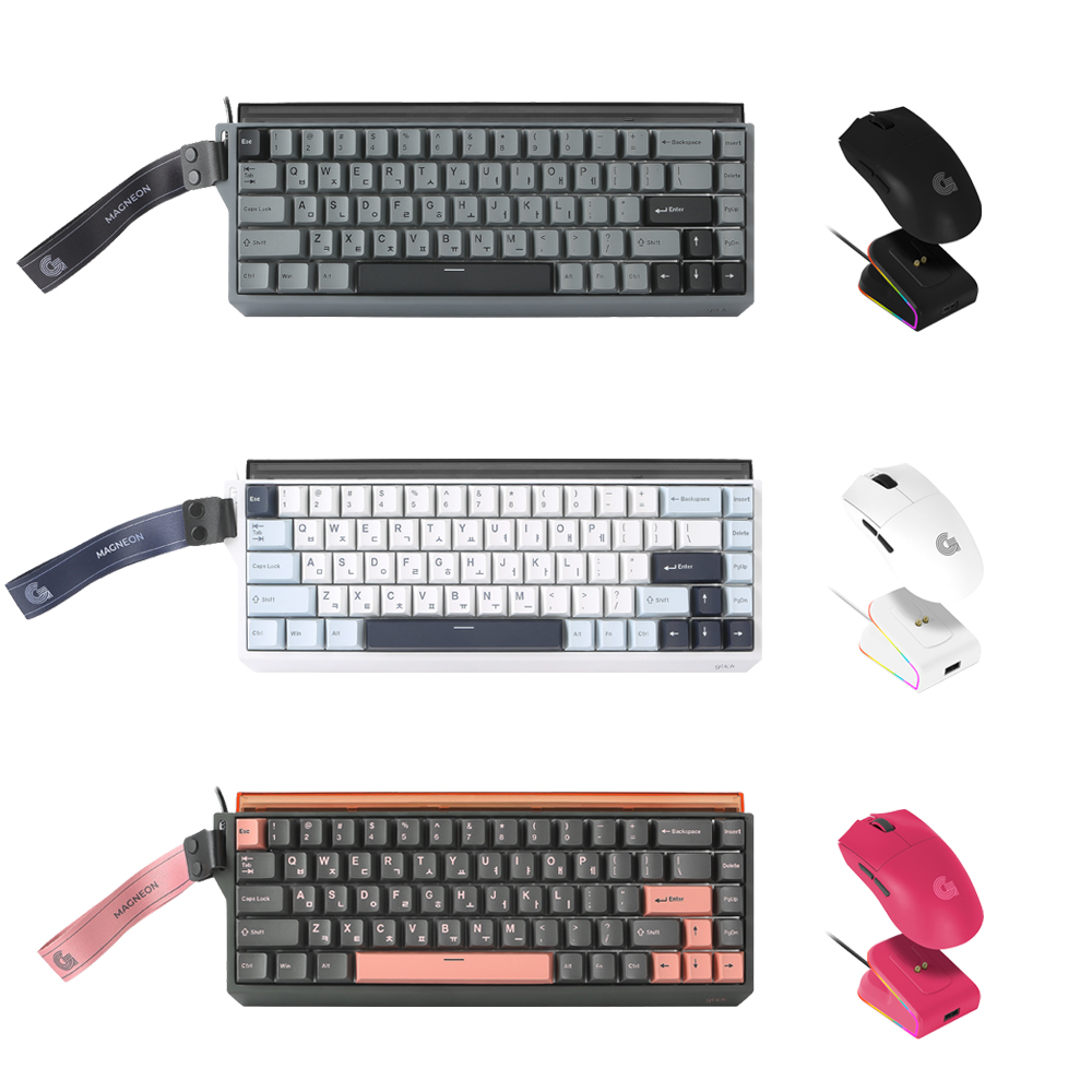 Magneon 듀얼 8K GRP699 키보드 마우스 세트 머큐리핑크