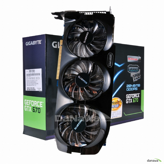 GIGABYTE 지포스 GTX670 UDV OC D5 2GB WINDFORCE 3X_이미지