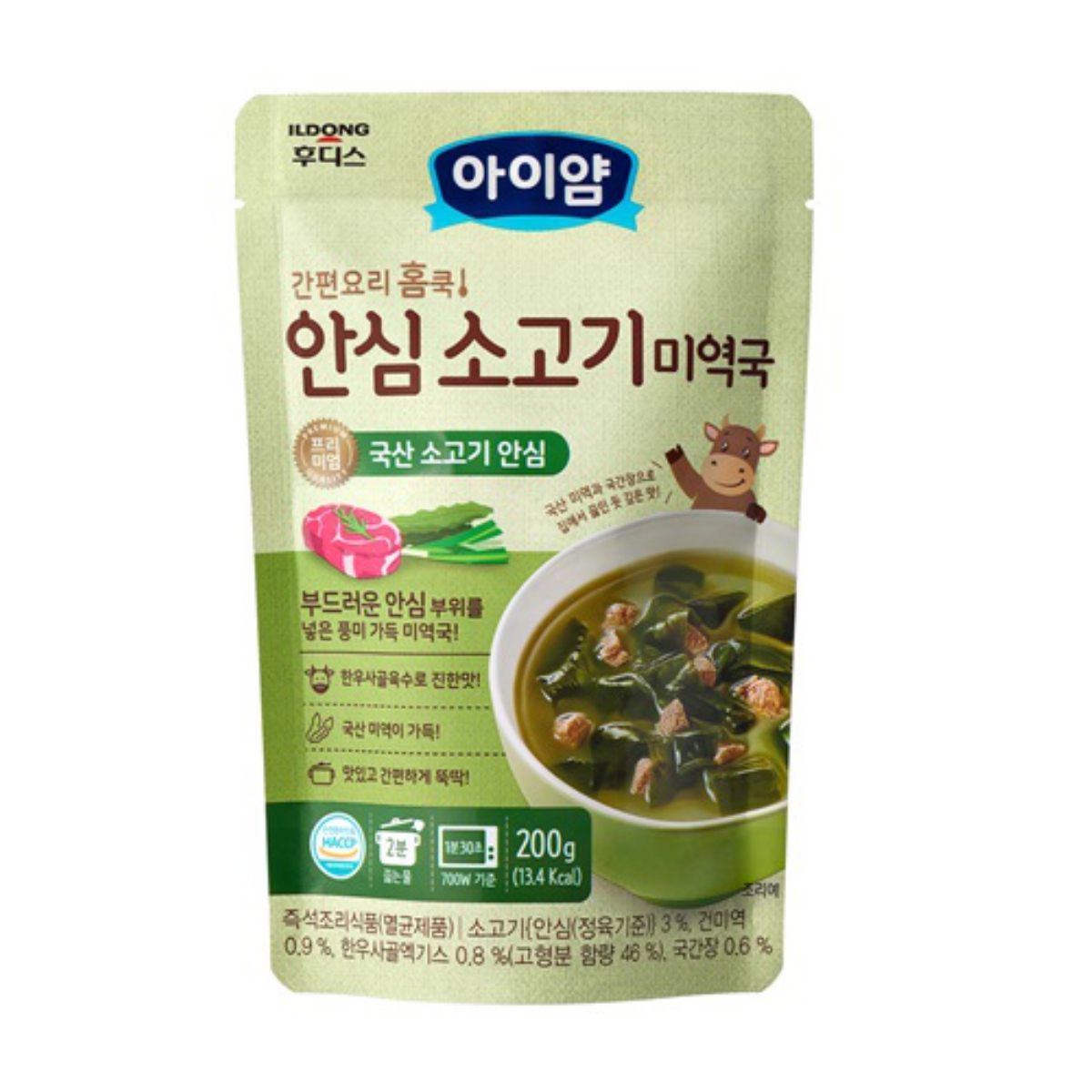 아이얌 홈쿡 안심 소고기 미역국 200g (8개)_이미지