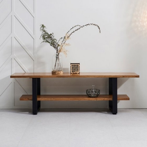 까미엘 브릿2 선반형 30T 참죽나무 거실장 1500_이미지