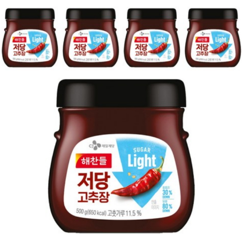 해찬들 저당 고추장 500g (5개)_이미지
