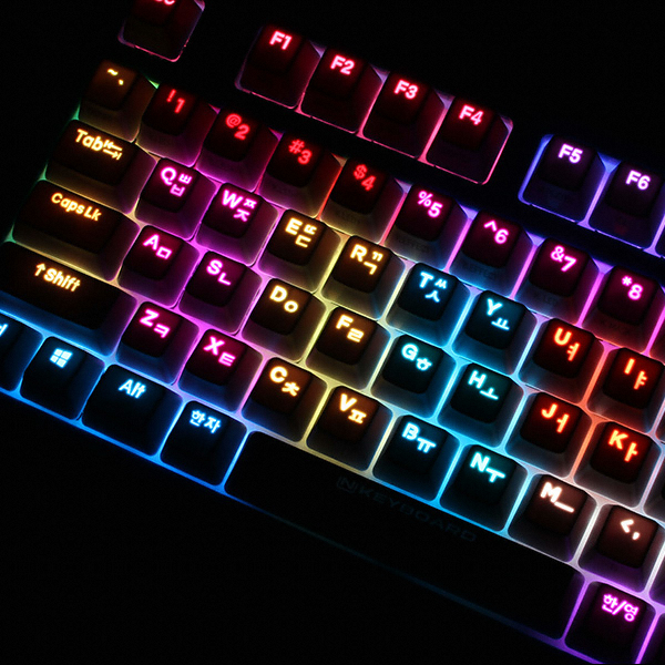 스카이디지탈 NKEYBOARD NKEY-R3 RGB PBT (화이트, 청축)_이미지