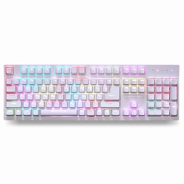 스카이디지탈 NKEYBOARD NKEY-R3 RGB PBT (화이트, 청축)_이미지