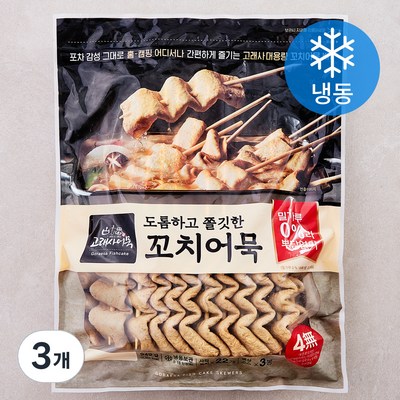 늘푸른바다 고래사어묵 도톰하고 쫄깃한 꼬치어묵 949g (3개)_이미지