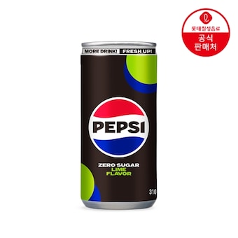 롯데칠성음료 펩시<b>콜라</b> <b>제로</b>슈거 라임향 310ml