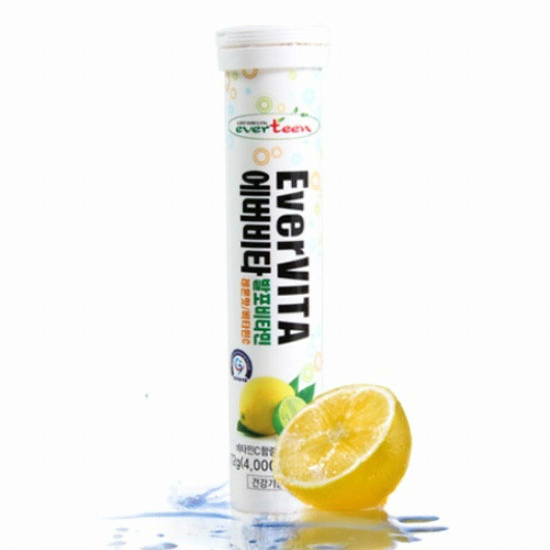 에버틴 에버비타 비타민C 발포비타민 레몬 18정 (5개)