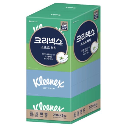 크리넥스 소프트 터치 미용티슈 250매 (8입)이미지입니다. 누르면 해당 게시물로 새창이동합니다.