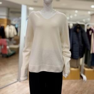 세컨스킨 캐시미어 V넥 풀오버 니트 AEWFT9410_이미지